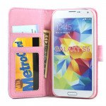 Wholesale Samsung Galaxy S5 Quilted Flip Leather Wallet Case w Stand (Purple)